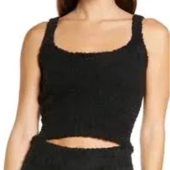 SKIMS Tops - SKIMS Black Textured Tank Top